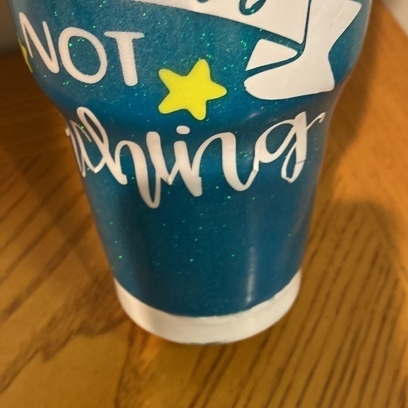 Hand crafted “Beaching Not Teaching” acrylic resin glitter tumbler - Picture 5 of 10